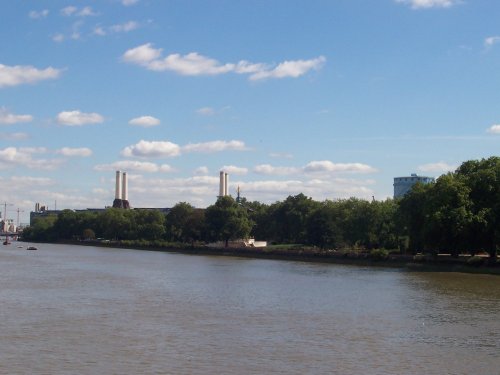 Battersea Park/Power Station from Albert Bridge