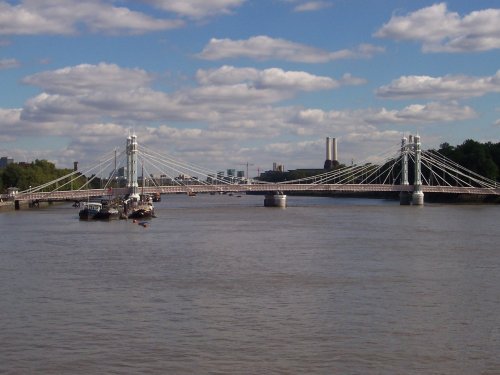 Albert Bridge viewed from Battersea Bridge