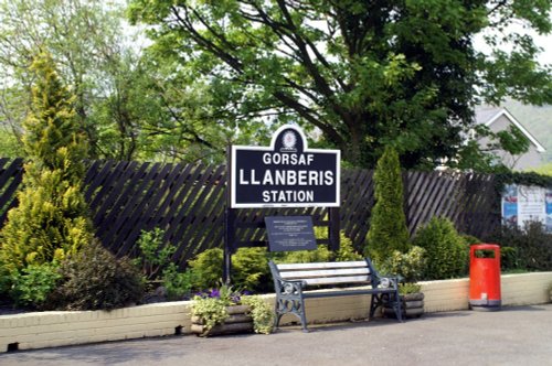 Llanberis station platform, Gwynedd, North Wales. May 2006