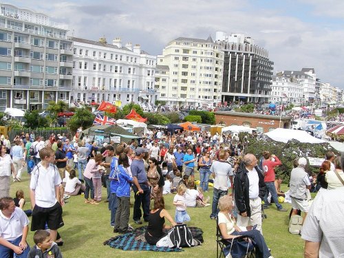 Eastbourne - visitors on the 