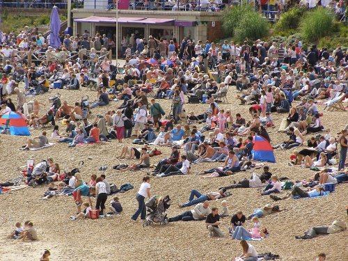 Eastbourne - visitors on the 