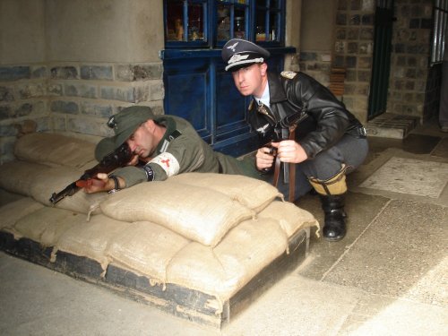 A street Battle Scene, Eden Camp, Malton, North Yorkshire.