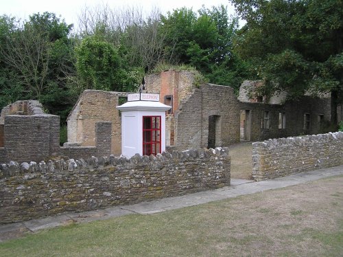 Phone box in Tyneham, Dorset