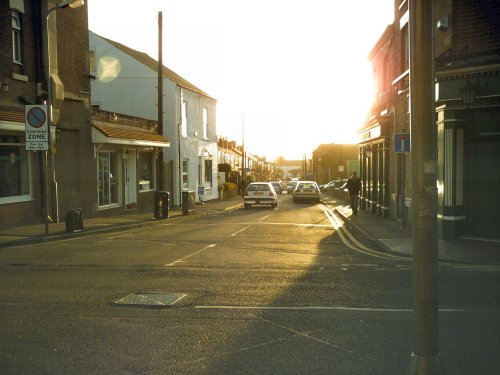 Looking down city road. Beeston, Nottinghamshire