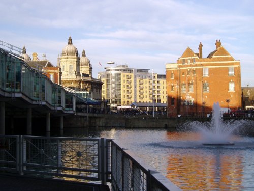 Prince's Dock, Kingston upon Hull, East Yorkshire. Taken from Prince's Quay, December 2005.