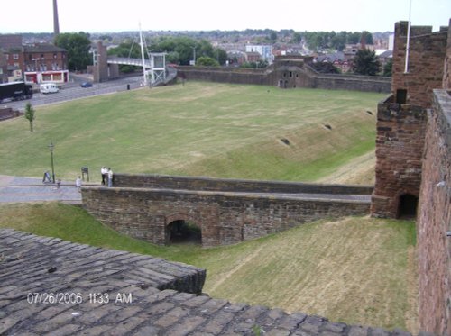 Looking out the top of the castle. Carlisle Castle, Cumbria