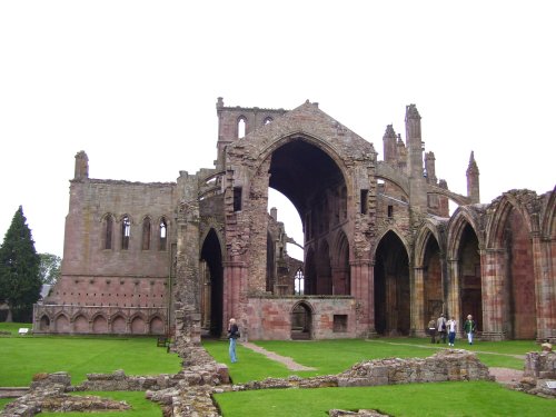 Melrose Abbey, Melrose, Borders, Scotland.