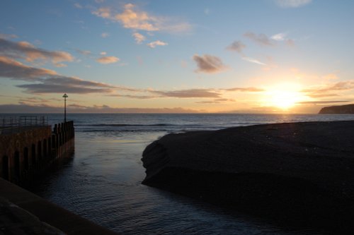Axmouth, Devon. Winter Sunset.
