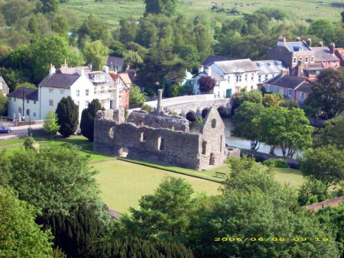 The Constables House from the top of Christchurch Priory Tower, Christchurch, Dorset