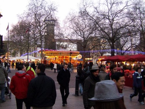 Leicester Square Christmas Fair, London, Greater London.