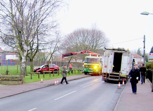 Local accident in Brandon, Suffolk.