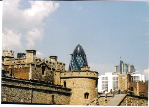 The Gherkin from London Bridge.