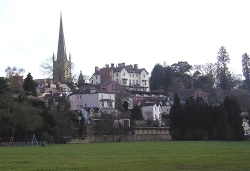 A view of Ross-on-Wye from the Riverside