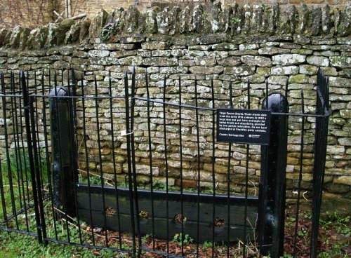 The village stocks, King's Sutton, Oxfordshire