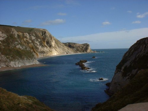 Man o War near Lulworth Cove in Dorset.