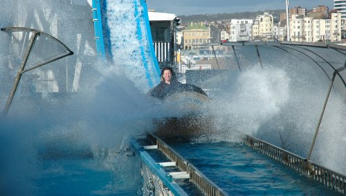 The log ride on the pier at Brighton, East Sussex