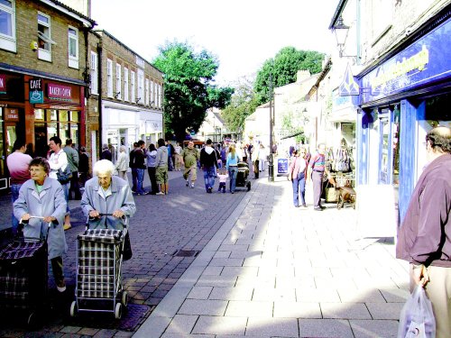 Thetford Pedestrian Shopping area. Thetford, Norfolk