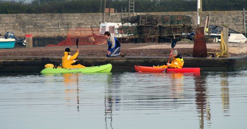 Kayaks at Keyhaven, Hampshire