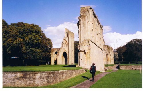 Ruins of Glastonbury Abbey' Somset.