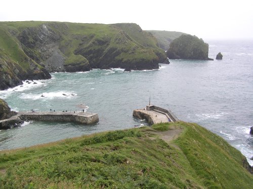 Mullion Cove, the Lizard, Cornwall.  A pretty little fishing harbour.