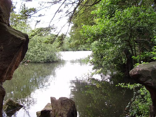 The lake at Elvaston Castle, Derbyshire.