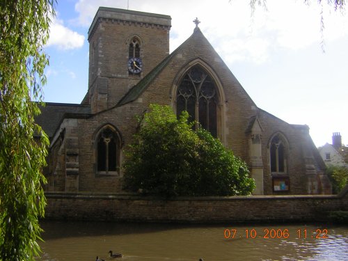 St Mary's church, Welton, East Yorkshire, from the pond area of the car park