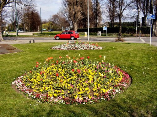 View of Queens road-univesity boulevard road junction, Beeston, Nottinghamshire.