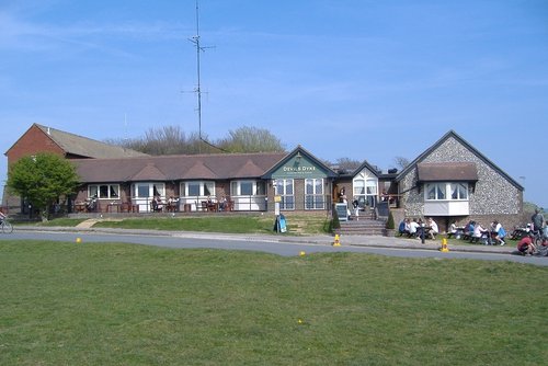 Devil's Dyke cafe/bar on Sussex Downs. Plenty of parking & room for pinics with great views