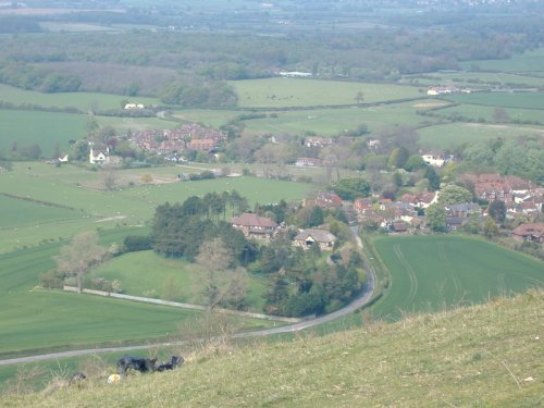 Looking North from top of Devil's Dyke on Sussex Downs (between Brighton/Hove)