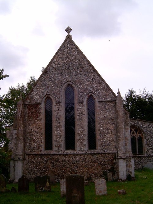 A second picture of All Saints' Church, Cockley Cley, Norfolk.