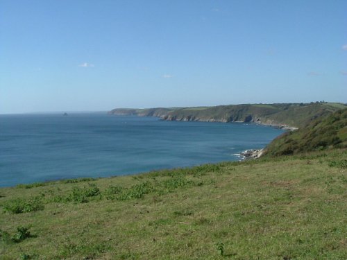 The coast near St Mawes, Cornwall.