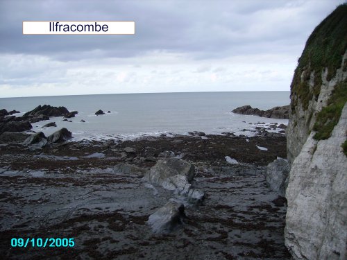 The beach at the tunnels in Ilfracombe in Devon.