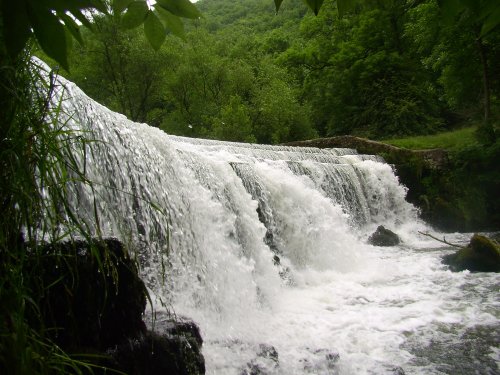 The Wier on the  River Wye in  Monsal Dale, Derbyshire