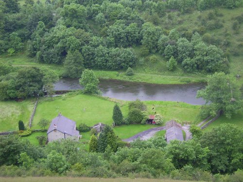 Cottages on the River Wye on Monsal Dale, Peak District