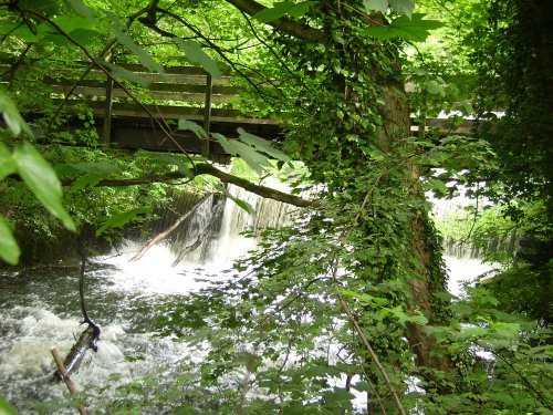 Former Weir that fed the old Cress brook Mill  in the Dales