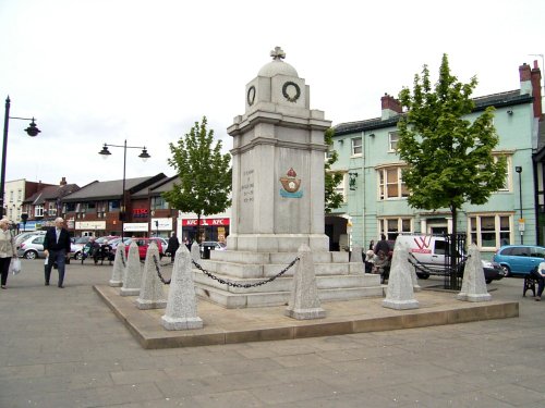 The War Memorial in the Cornmarket. Pontefract, West Yorkshire