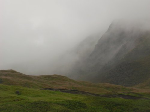 A misty afternoon near Mam Tor in the Peak District