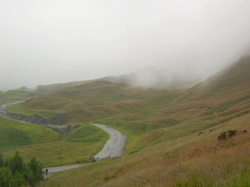 A road to nowhere former access road that lead to Mam Tor