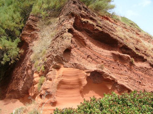 Cliff erosion, Dawlish, Devon