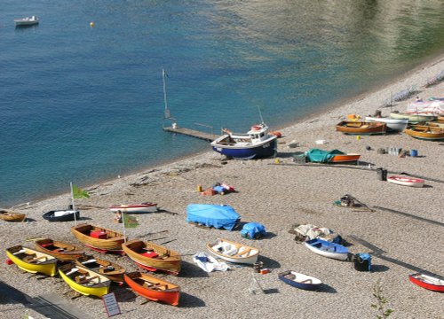 Boats at Beer in Devon