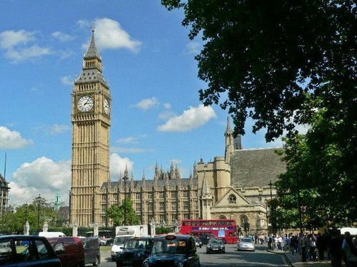 Parliament Square and Big Ben in London