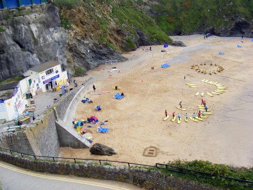 A surf school at Newquay, Cornwall