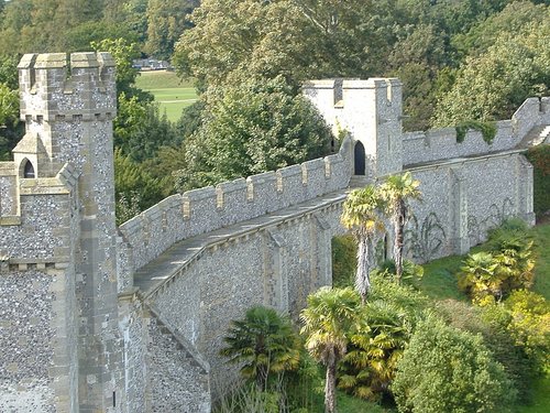 Tilting yard walls, Arundel Castle, Arundel, West Sussex