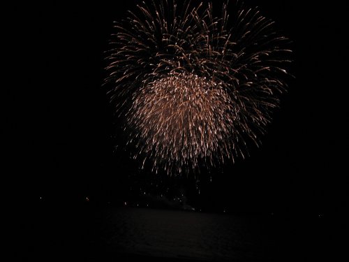 Fireworks out at Sea, Sandbanks, Poole, Dorset