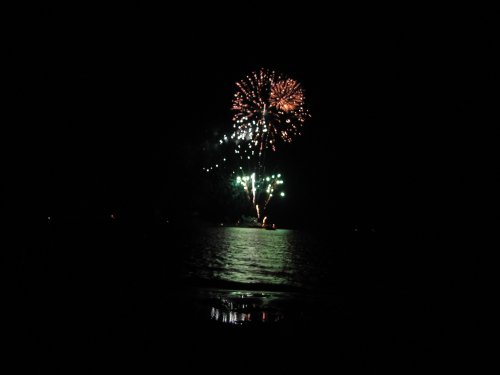 Fireworks out at Sea, Sandbanks, Poole, Dorset