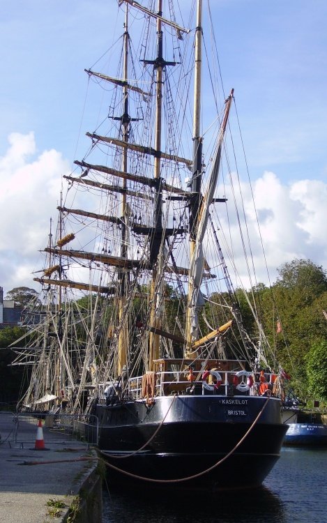 Tall ships in Charlestown, Cornwall