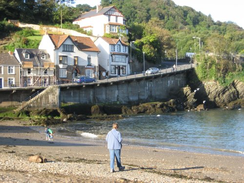 Walking the beach at Combe Martin, Devon