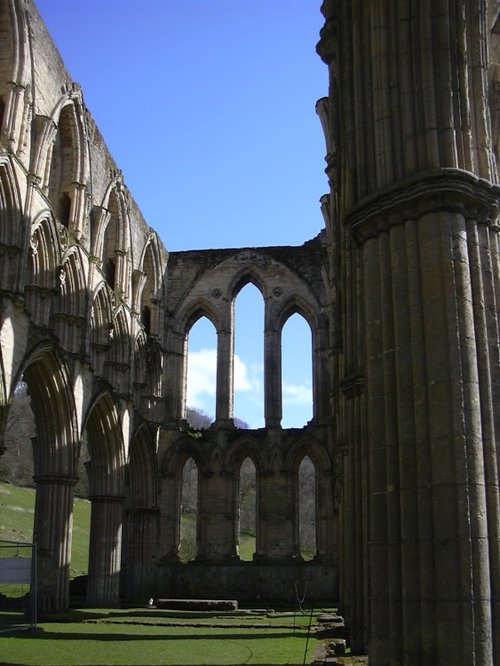 Inside the church, Rievaulx Abbey, Helmsley, North Yorkshire