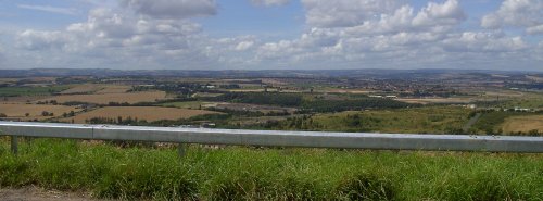 A view from the top of Bolsover looking across Derbyshire