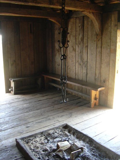 Village Hall interior, West Stow Country Park, West Stow, Suffolk